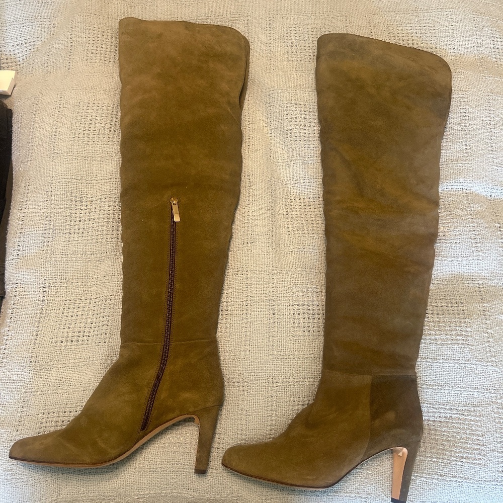 L'Agence thigh high suede boots